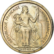 Münze, Neukaledonien, 2 Francs, 1949, Paris, ESSAI, VZ+, Nickel-Bronze, KM:E6