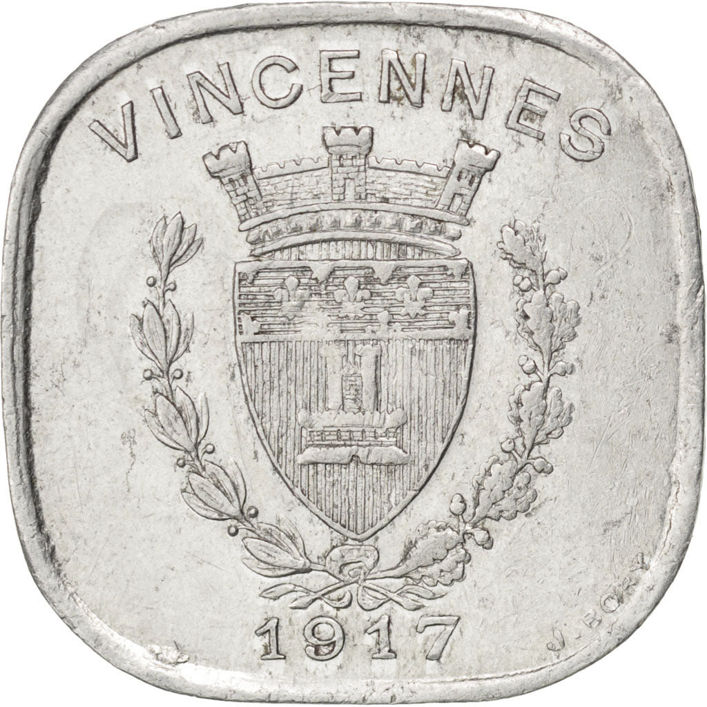 France, 20 Centimes, 1917, EF(40-45), Aluminium, Elie #10.1, 1.63