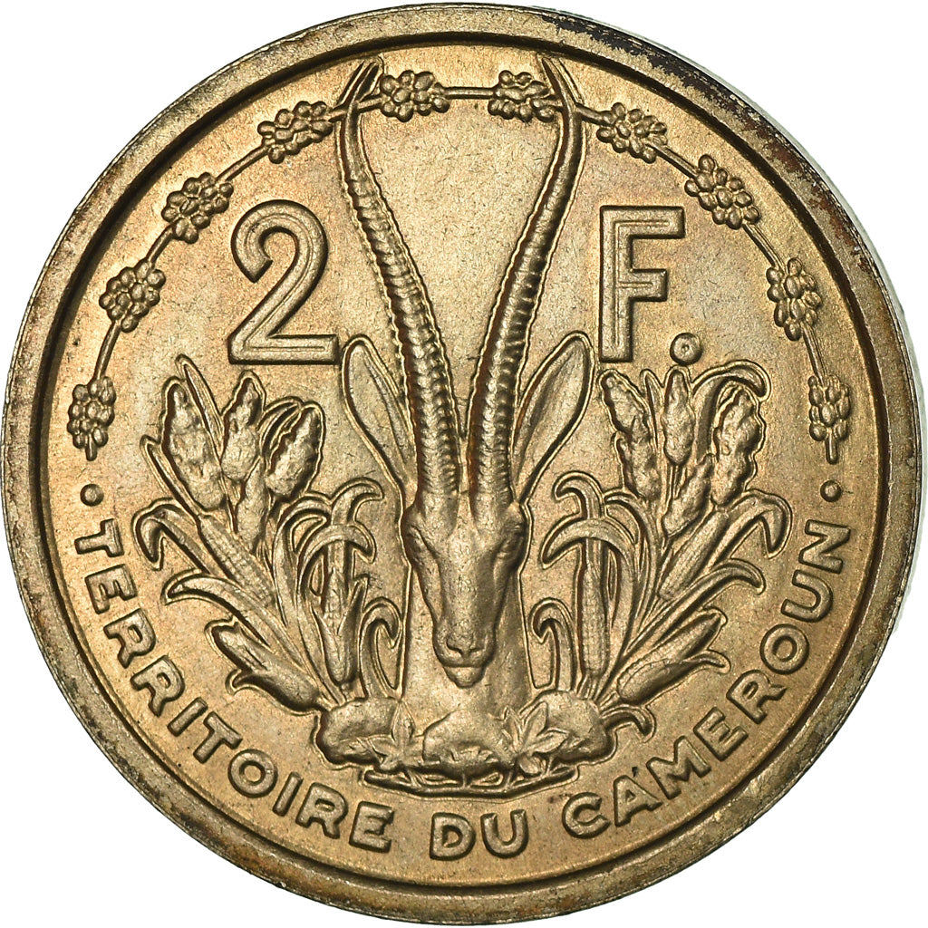Coin, Cameroon, 2 Francs, 1948, Paris, MS(64), Copper-nickel, KM:E6