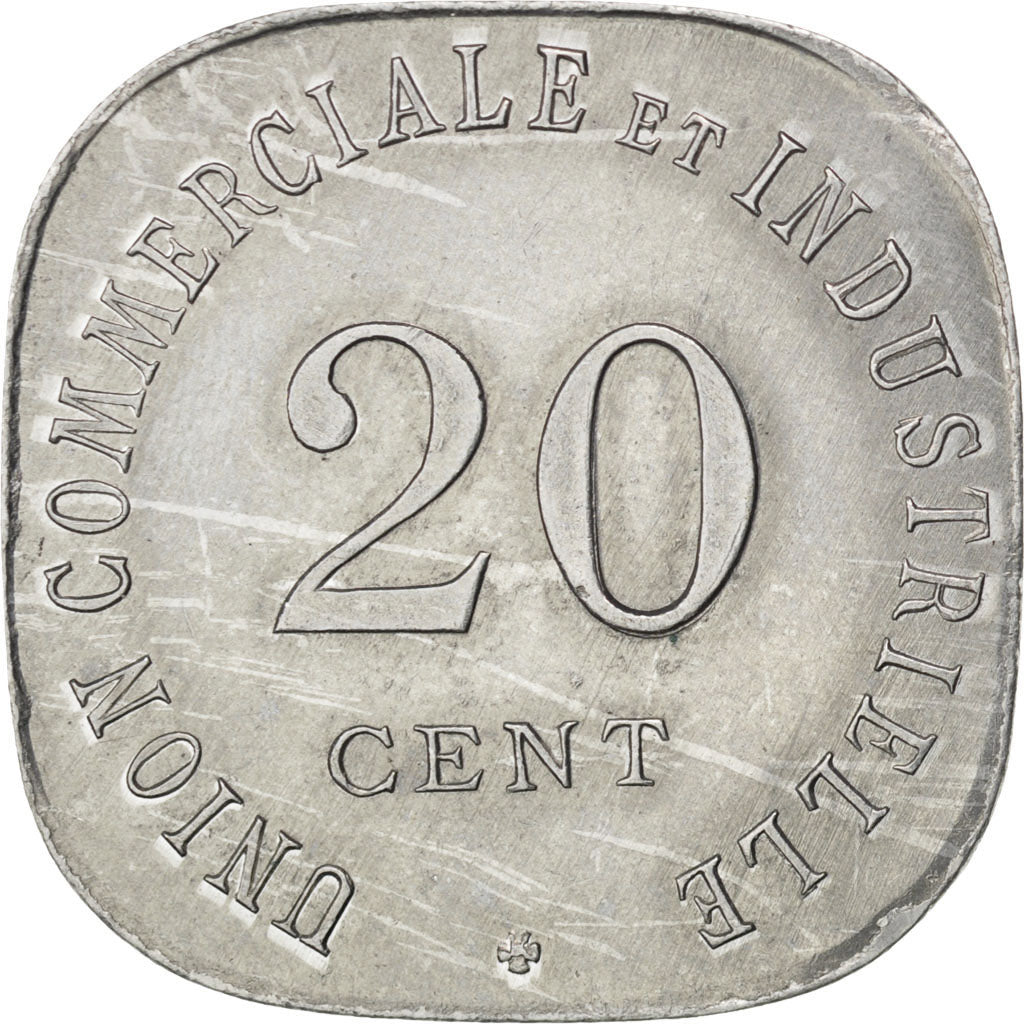 France, 20 Centimes, 1917, AU(55-58), Aluminium, Elie #10.1, 1.65
