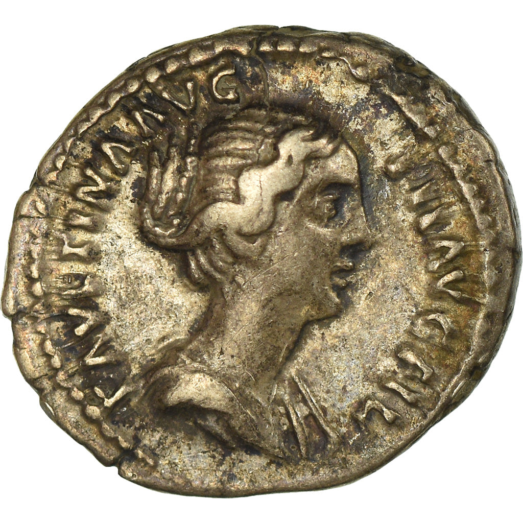 Coin, Faustina II, Denarius, 152-154, Roma, AU(50-53), Silver, RIC:500b