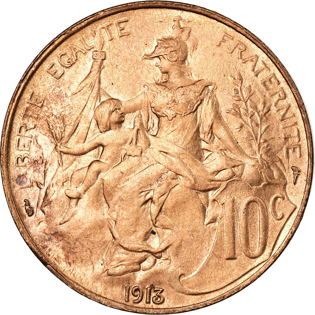 Monnaie, France, Dupuis, 10 Centimes, 1913, Paris, SUP+, Bronze, Gadoury:277