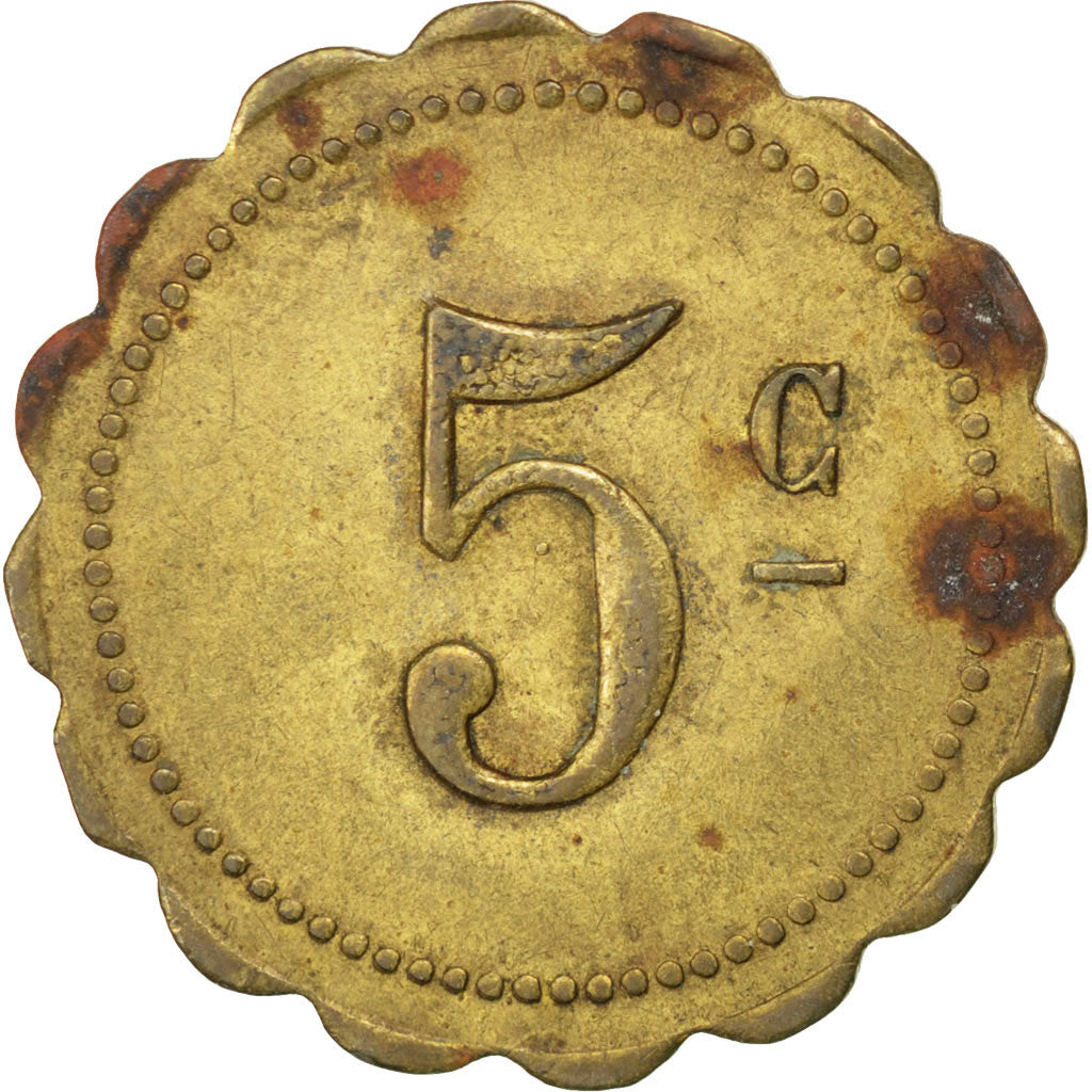 Coin, France, 5 Centimes, EF(40-45), Brass, Elie:45.1