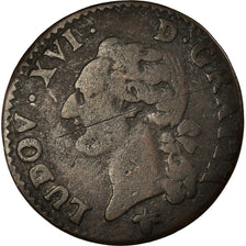 Moneta, Francia, Louis XVI, 1/2 Sol ou 1/2 sou, 1/2 Sol, 1778, La Rochelle, MB