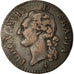 Moneda, Francia, Louis XVI, 1/2 Sol ou 1/2 sou, 1/2 Sol, 1780, Paris, Rare, MBC