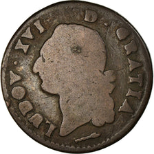 Moneta, Francja, Louis XVI, Sol de Béarn, Sol, 1779, Pau, F(12-15), Miedź