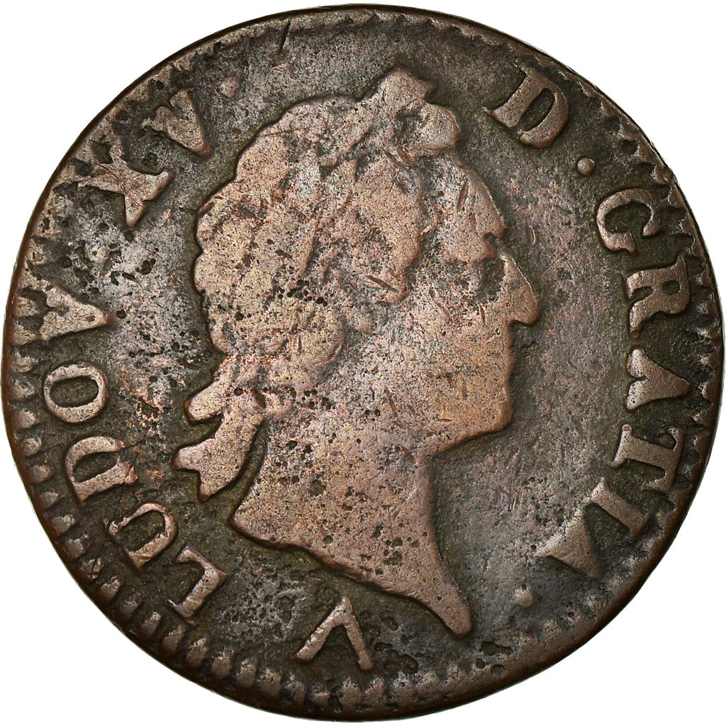 Moeda, França, Louis XV, Sol à la vieille tête, Sol, 1774, Lille, VF(20-25)