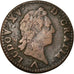 Moeda, França, Louis XV, Sol à la vieille tête, Sol, 1774, Lille, VF(20-25)