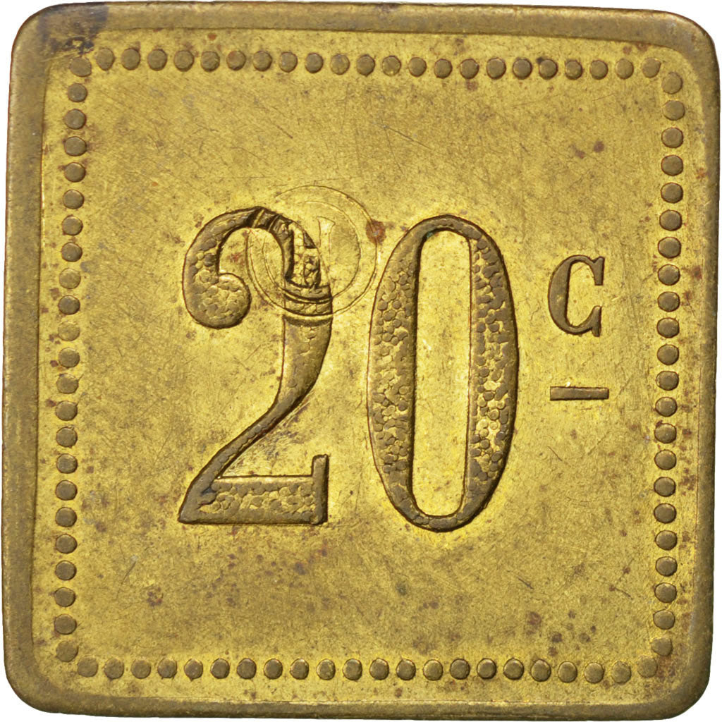 Coin, France, 20 Centimes, EF(40-45), Brass, Elie:75.2