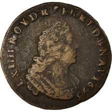 Coin, France, Louis XIV, Liard de France au buste âgé, troisième type, Liard