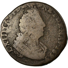 Münze, Frankreich, Louis XIV, Liard de France au buste âgé, troisième type