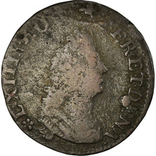 Moneta, Francia, Louis XIV, Quatre deniers de Strasbourg, 4 Deniers, 1696