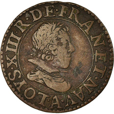 Monnaie, France, Louis XIII, Double tournois, buste juvénile, Double Tournois