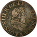 Moneta, Francia, Louis XIII, Double tournois, buste juvénile au col fraisé