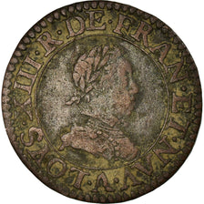 Monnaie, France, Louis XIII, Double tournois, buste enfantin, Double Tournois