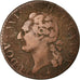 Moneda, Francia, Louis XVI, 1/2 Sol ou 1/2 sou, 1/2 Sol, 1783, Paris, BC, Cobre