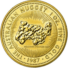 Moeda, Austrália, Elizabeth II, 100 Dollars, 1987, Perth, MS(65-70), Dourado