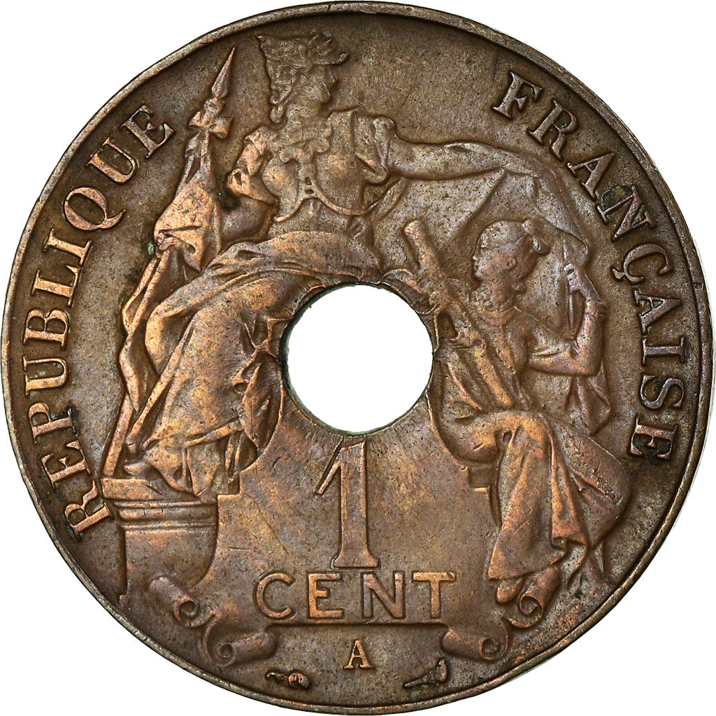 Coin, FRENCH INDO-CHINA, Cent, 1916, Paris, AU(50-53), Bronze, KM:12.1