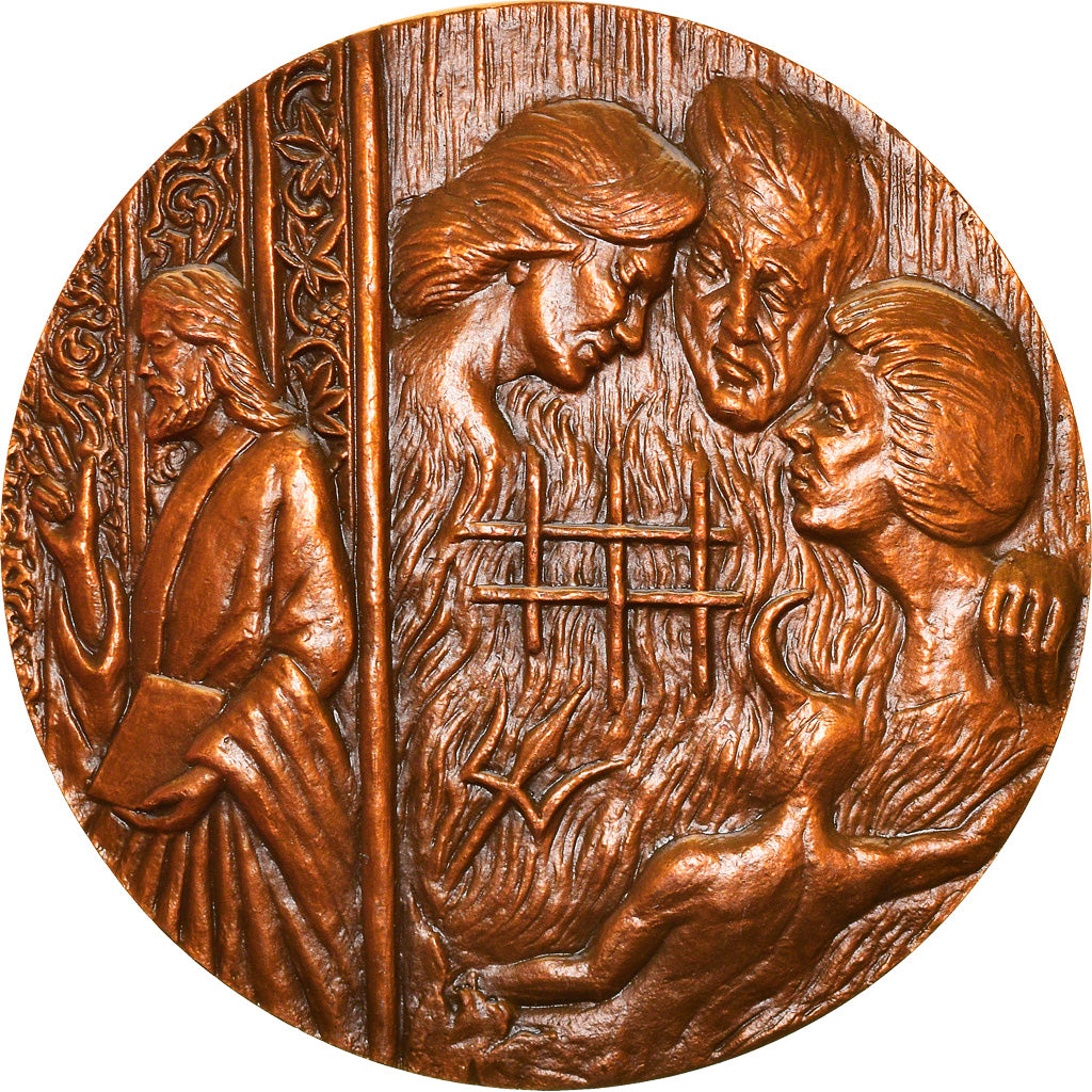 France, Médaille, Jean-paul Sartre, Littérature, 1991, Torcheux, SPL, Bronze