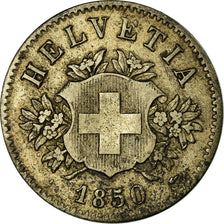 Coin, Switzerland, 20 Rappen, 1850, Strasbourg, EF(40-45), Billon, KM:7