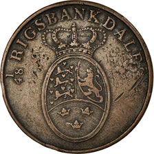 Coin, Denmark, Frederik VI, 2 Rigsbankskilling, 1818, EF(40-45), Copper, KM:689