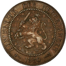 Coin, Netherlands, William III, 2-1/2 Cent, 1880, AU(50-53), Bronze, KM:108.1
