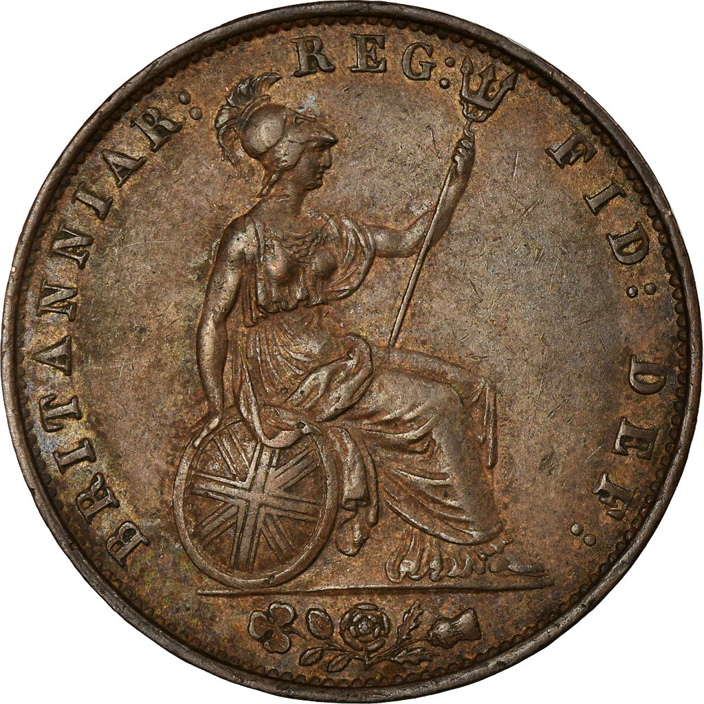 Coin, Great Britain, Victoria, 1/2 Penny, 1855, EF(40-45), Copper, KM:726