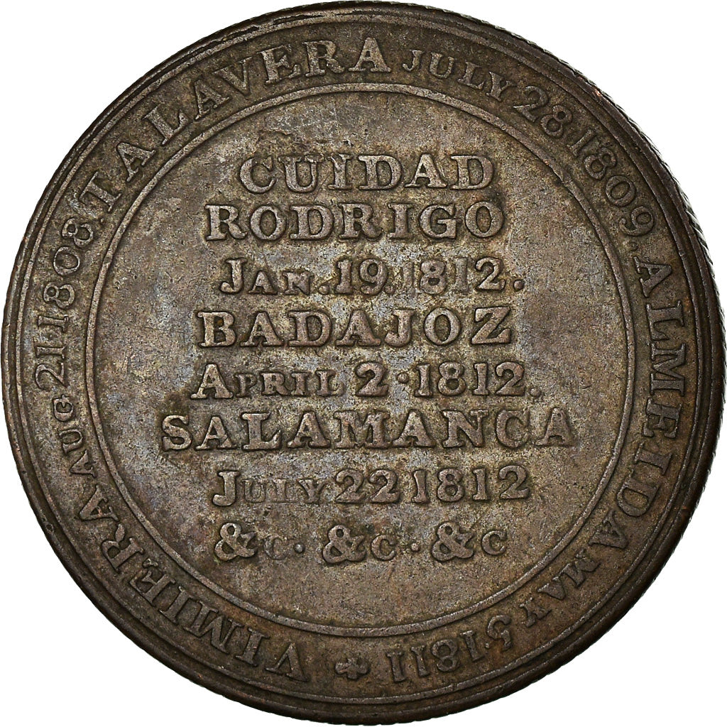 Reino Unido, Token, Grã-Bretanha, Wellington's victory at Salamanca, 1812