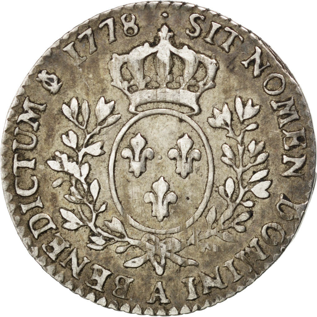 Monnaie, France, Louis XVI, 1/10 Écu, 12 Sols, 1/10 ECU, 1778, Paris, TTB