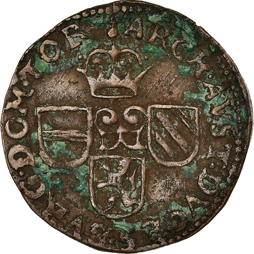 Coin, Spanish Netherlands, TOURNAI, Albert & Isabella, Liard, 12 Mites, 1610