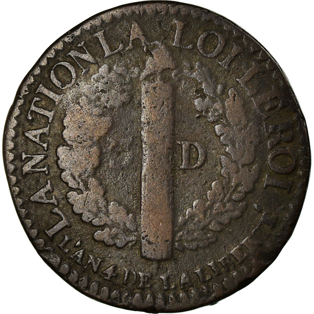 Münze, Frankreich, Louis XVI, 3 deniers françois, 3 Deniers, Liard, 1792
