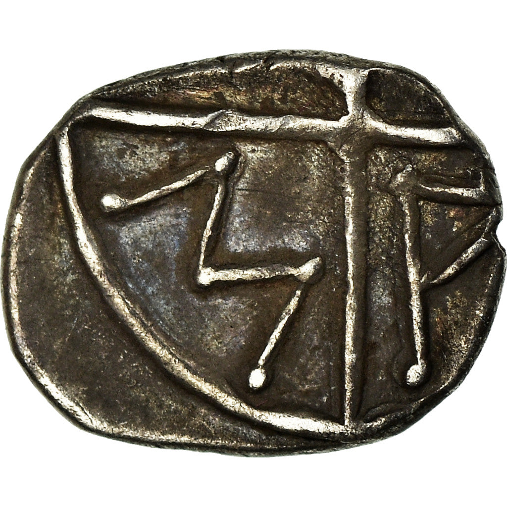 Coin, Massalia, Obol, 121-82 BC, Marseille, AU(50-53), Silver, SNG-Cop:723-8