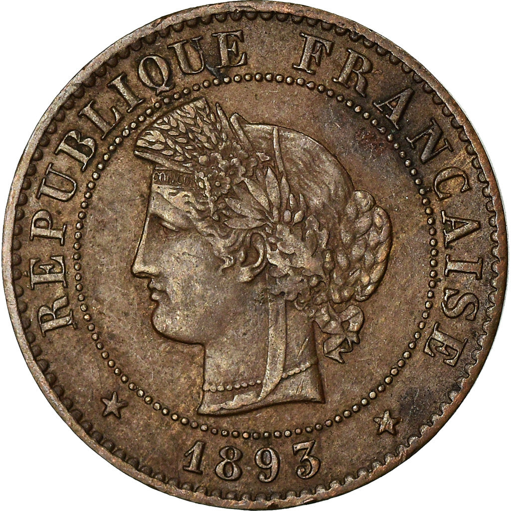 Coin, France, Cérès, Centime, 1893, Paris, AU(50-53), Bronze, KM:826.1