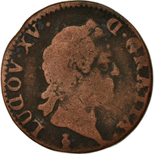 Münze, Frankreich, Louis XV, Sol à la vieille tête, Sol, 1772, Troyes, SGE+