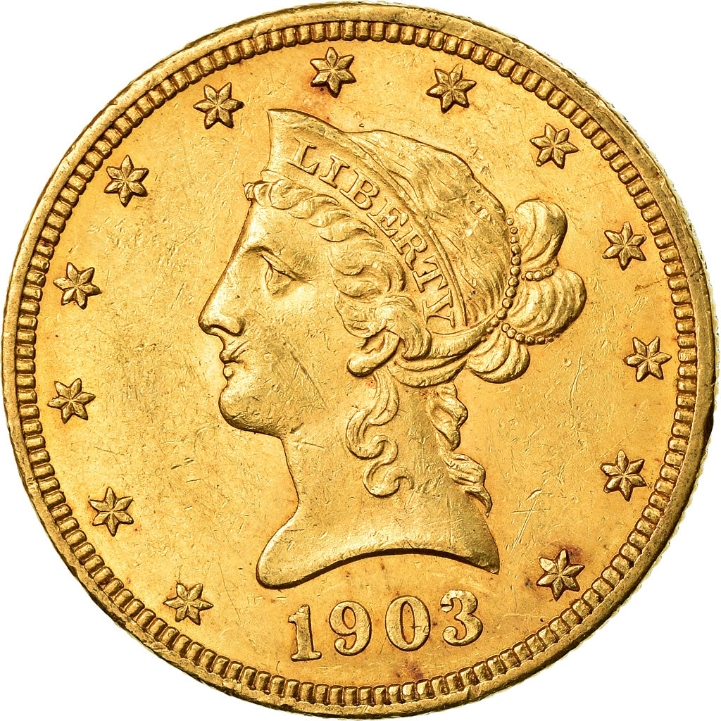 Coin, United States, Coronet Head, $10, Eagle, 1903, U.S. Mint, Philadelphia