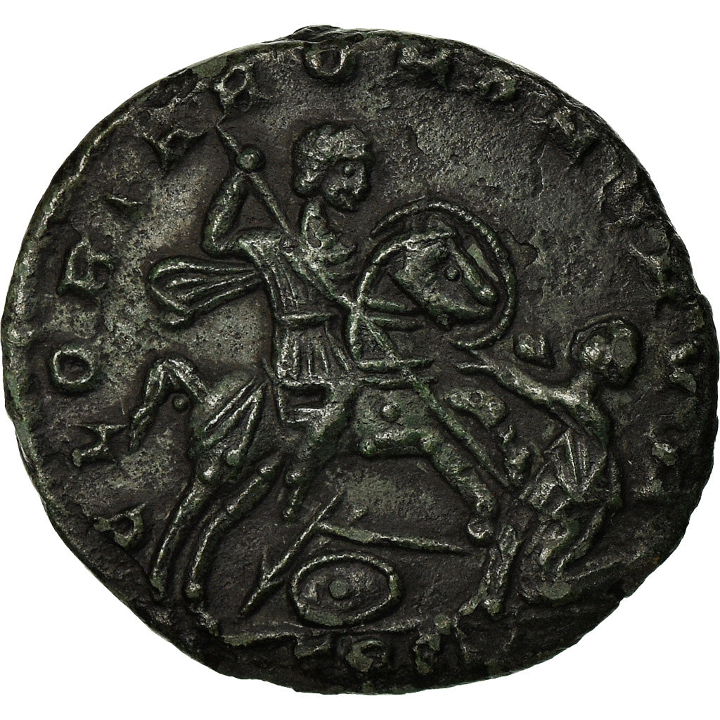 Moneta, Magnentius, Maiorina, 350, Trier, AU(50-53), Miedź, RIC:271
