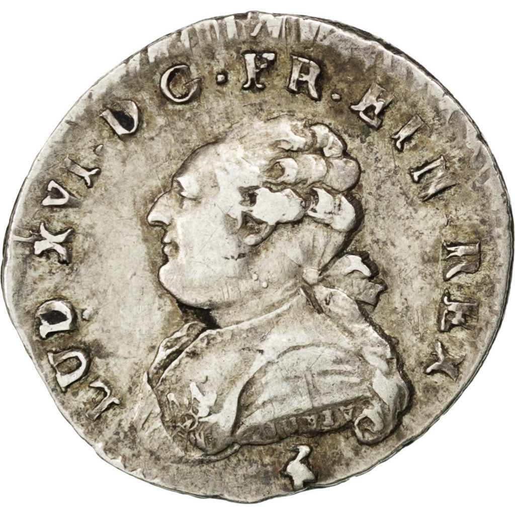 France, Louis XVI, 1/20 Ecu, 1782, Paris, Silver, EF(40-45), Gadoury:352