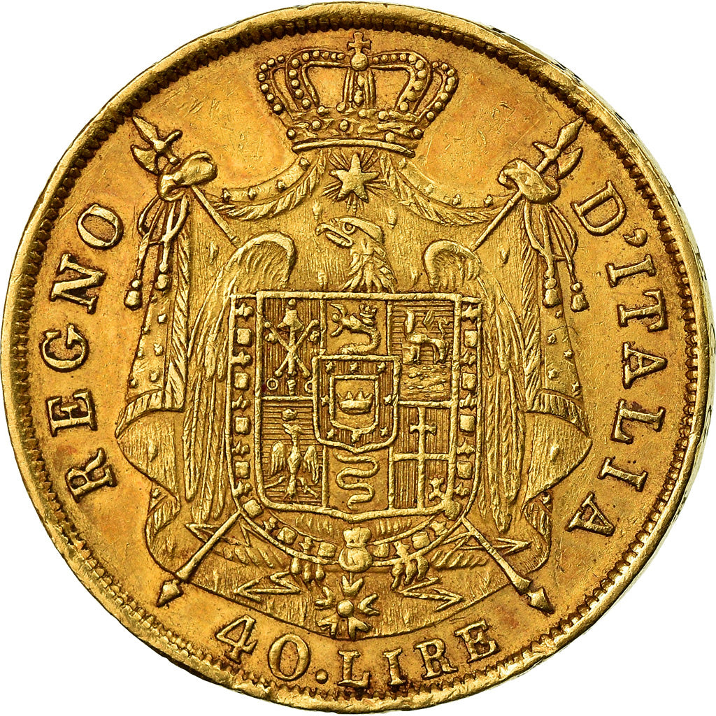 Coin, ITALIAN STATES, KINGDOM OF NAPOLEON, Napoleon I, 40 Lire, 1812, Milan