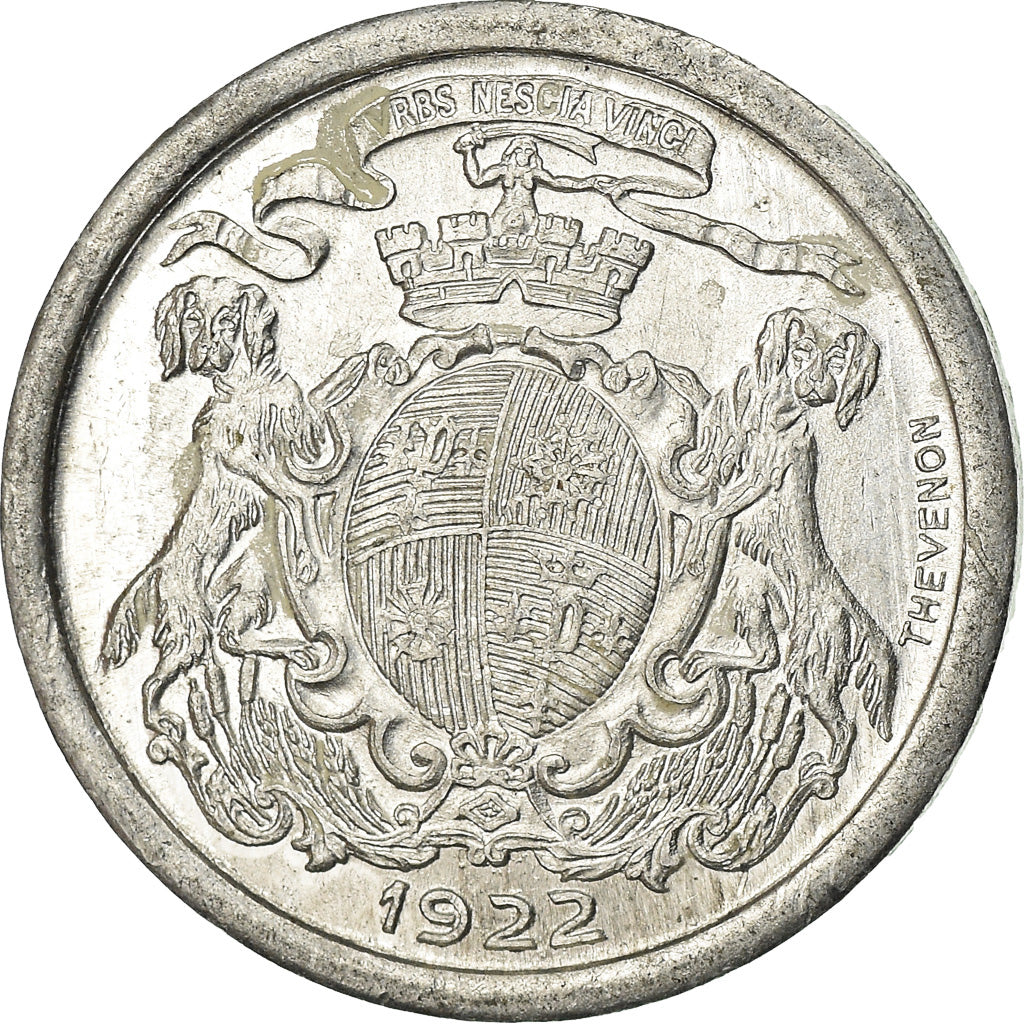 Monnaie, France, Péronne, 5 Centimes, 1922, SUP+, Aluminium, Elie:10.1