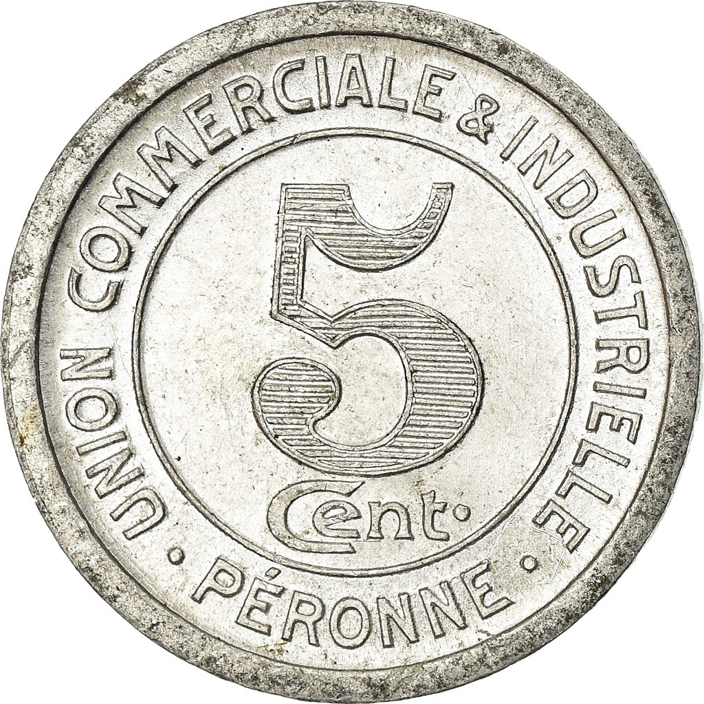 Monnaie, France, Péronne, 5 Centimes, 1922, SUP+, Aluminium, Elie:10.1