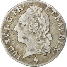 Coin, France, Louis XV, 1/20 Écu à la vieille tête (6 sols), 6 Sols, 1/20