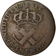 Moneda, América: Luisiana, Acadia, Canadá, Louis XV, 9 Deniers, 1721, Rouen