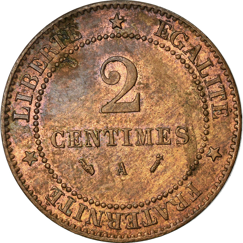 Coin, France, Cérès, 2 Centimes, 1894, Paris, AU(50-53), Bronze, Gadoury:105