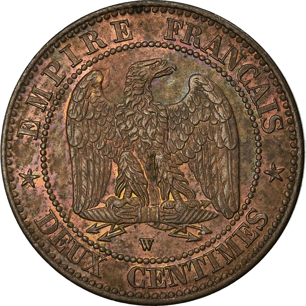 Moneta, Francja, Napoleon III, Napoléon III, 2 Centimes, 1857, Lille