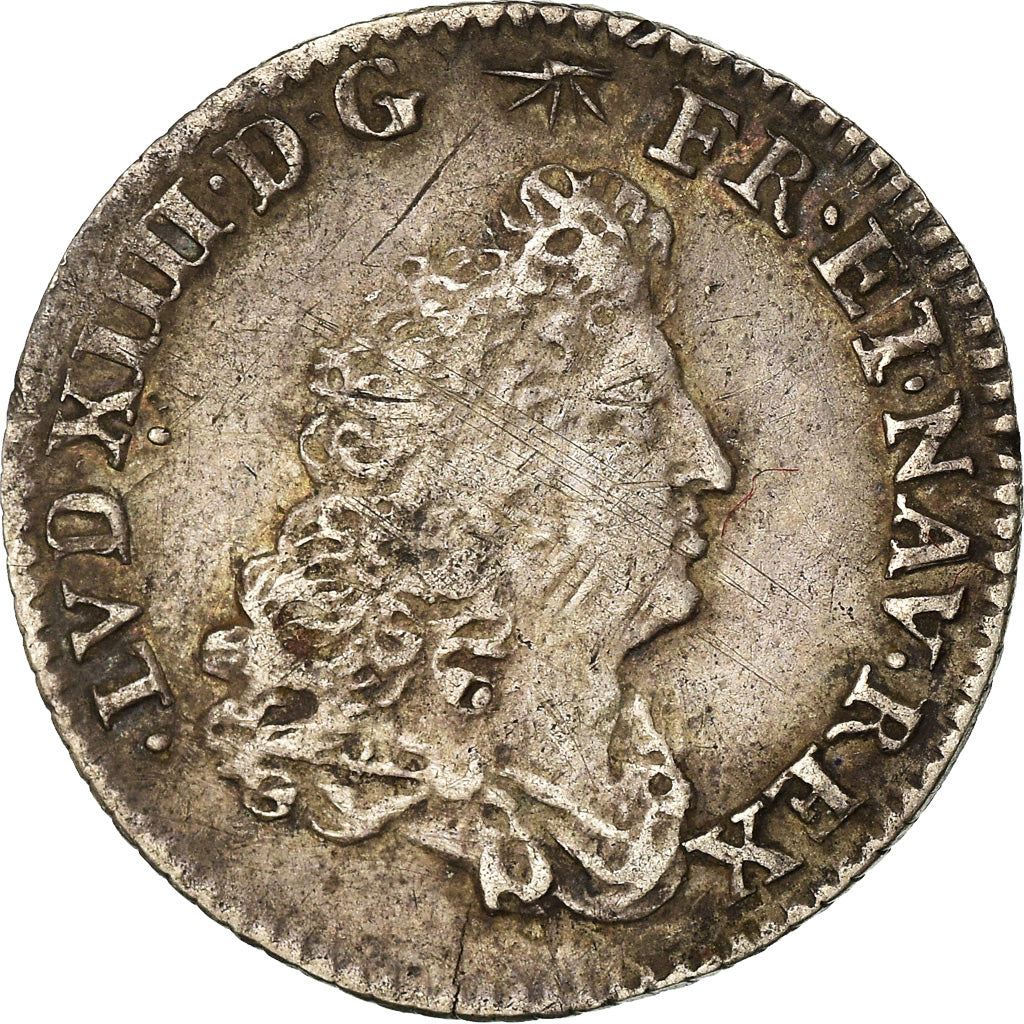 Monnaie, France, Louis XIV, 1/16 Écu de Flandre, 1/16 Ecu, 1687, Lille, Rare