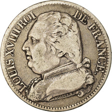 Moeda, França, Louis XVIII, Louis XVIII, 5 Francs, 1815, Rouen, VF(20-25)