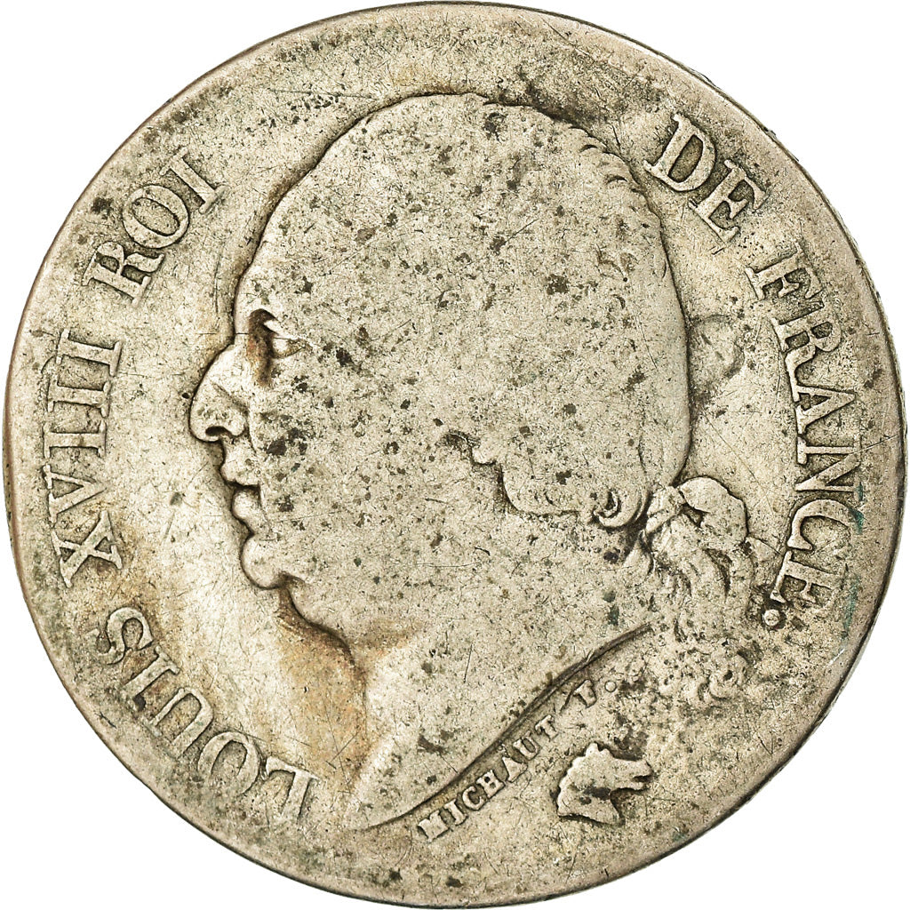 Coin, France, Louis XVIII, 2 Francs, 1823, Lille, VG(8-10), Silver, KM:710.12