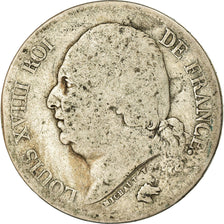 Coin, France, Louis XVIII, 2 Francs, 1823, Lille, VG(8-10), Silver, KM:710.12