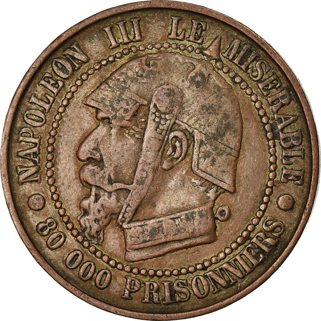 Münze, Frankreich, Satirical, 5 Centimes, 1871, SS, Bronze