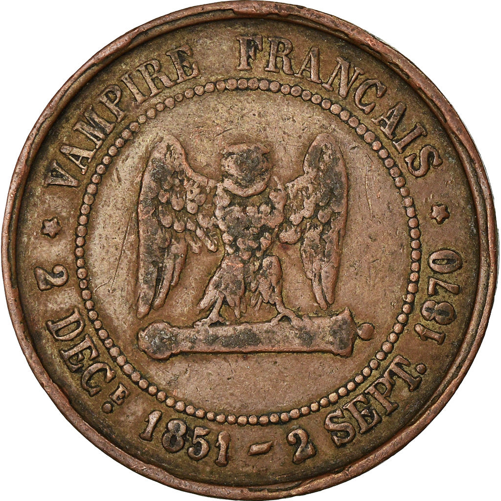 Münze, Frankreich, Satirical, 5 Centimes, 1871, SS, Bronze